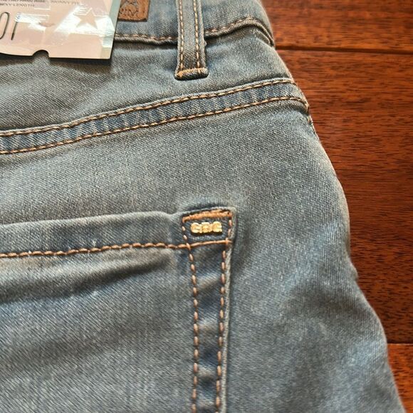 Garage Retro High Waist Blue Jean Shorts Size 01 - Picture 5 of 7